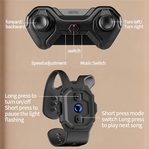 4DRC Y7 Remote Control Bumper Car with Light and Music Pop-up Doll Children Battle Toy, 2 Batteries