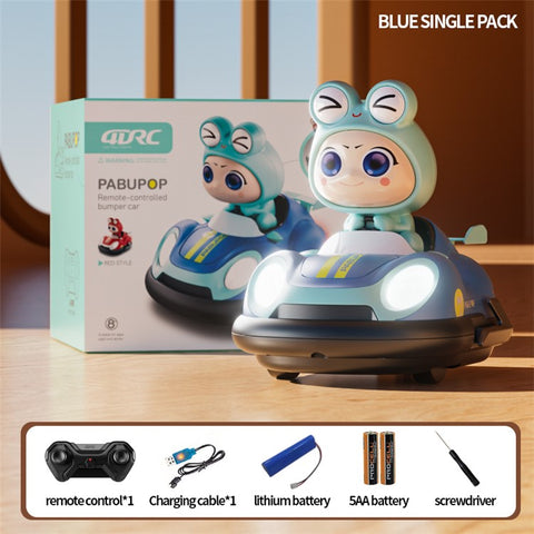 4DRC Y7 Remote Control Bumper Car with Light and Music Pop-Up Doll Children Battle Toy, 1 Battery