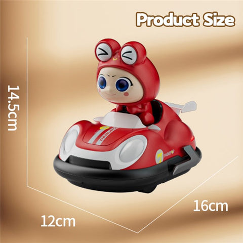 4DRC Y7 Remote Control Bumper Car with Light and Music Pop-Up Doll Children Battle Toy, 1 Battery