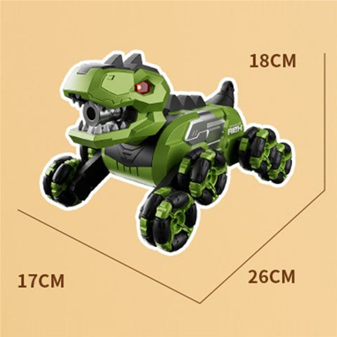 4DRC 4D-Y12 Dinosaur Shape 8 Wheels RC Car Spray Toy for Kids, Single Controller / Single Battery
