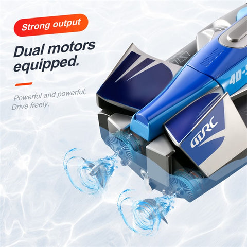 4DRC 4D-S1 2.4G Water Speedboat Toy High-Speed RC Boat, Single Battery
