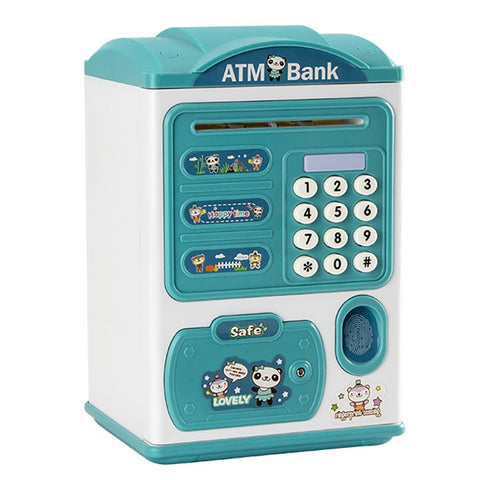 SJL6709 Cartoon Electronic Piggy Bank Coin Money Saving Box Fingerprint Digital Password Music Light ATM Bank Children Toy Gift