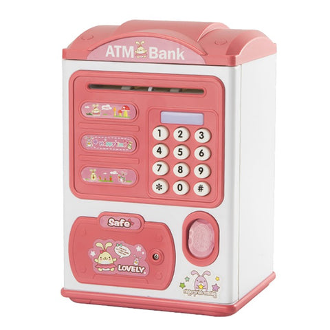 SJL6709 Cartoon Electronic Piggy Bank Coin Money Saving Box Fingerprint Digital Password Music Light ATM Bank Children Toy Gift