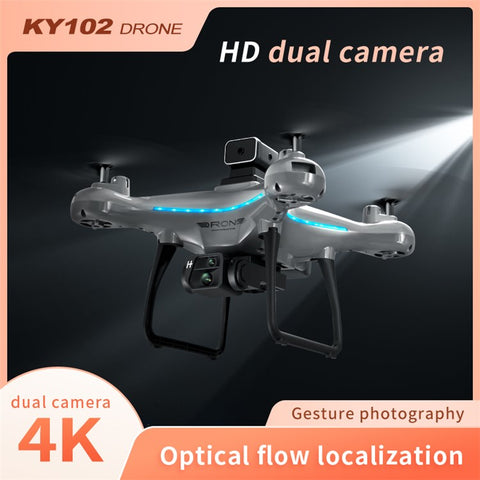 XKJ KY102 Optical Flow 4K Dual Cameras RC Drone Obstacle Avoidance 360 Degree Stunt RC Quadcopter, 1pc Battery