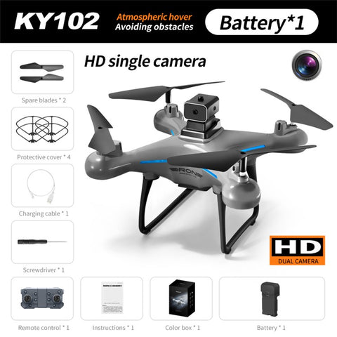 XKJ KY102 4K Single Cameras RC Drone Four-Way Obstacle Avoidance Remote Control Quadcopter, 1pc Battery