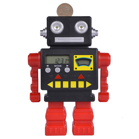 Cartoon Automatic Coin Counting Piggy Bank Robot for Kids Interactive Money Box (USD Version)