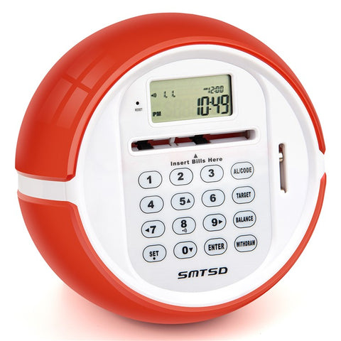 Smart Coin Bill Recognizing Piggy Bank for Kids Automatic Counting Money Box (USD Version)