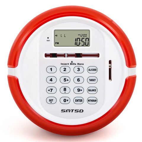 Smart Coin Bill Recognizing Piggy Bank for Kids Automatic Counting Money Box (USD Version)