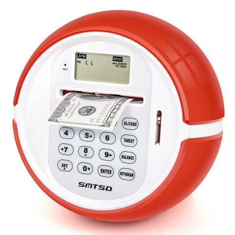Smart Coin Bill Recognizing Piggy Bank for Kids Automatic Counting Money Box (USD Version)