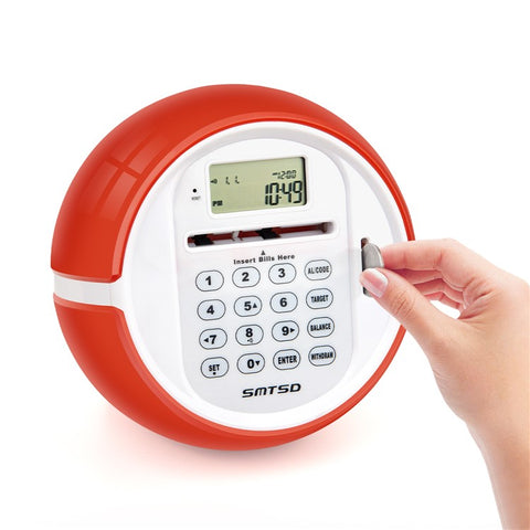 Smart Coin Bill Recognizing Piggy Bank for Kids Automatic Counting Money Box (USD Version)