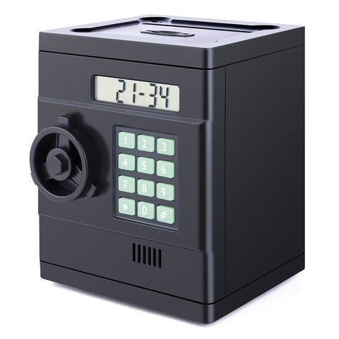 Simulation Retro Mini ABS Password Safe Creative Toy Smart Piggy Bank Automatic Coin Recognition And Counting (US Dollar Version)
