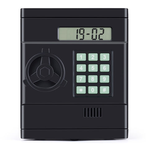 Simulation Retro Mini ABS Password Safe Creative Toy Smart Piggy Bank Automatic Coin Recognition And Counting (US Dollar Version)