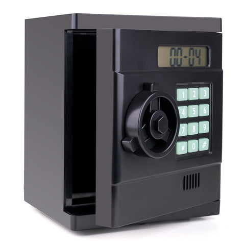 Simulation Retro Mini ABS Password Safe Creative Toy Smart Piggy Bank Automatic Coin Recognition And Counting (US Dollar Version)