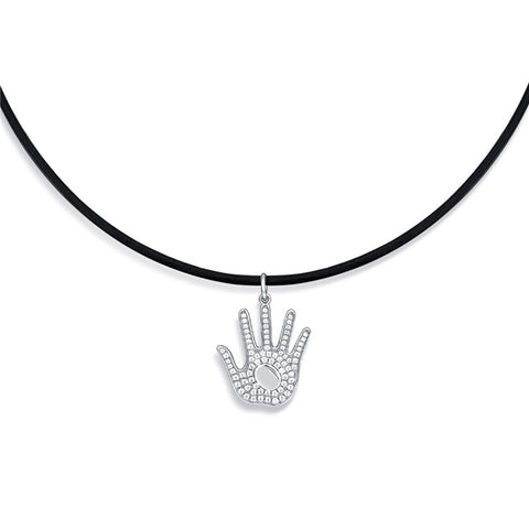 YISIXICI XL13140039 Hand Of Basketball Necklace S925 Silver Neck Jewelry