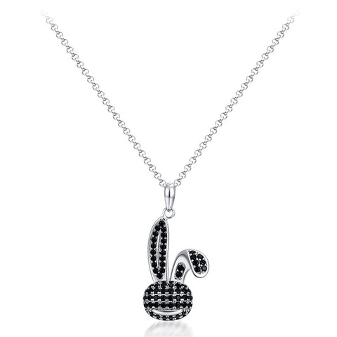 YISIXICI XL13140029 Zirconia Rabbit Pendant Necklace S925 Silver Neck Jewelry Gift