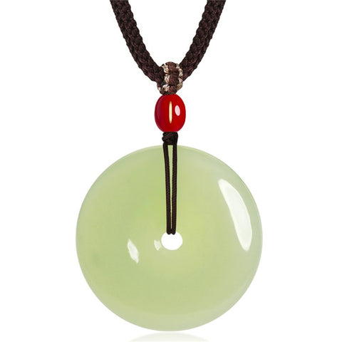 YISIXICI XL13140065 Nephrite Jade Pendant Necklace Lucky Charm Neck Jewelry Good Luck Birthday Gift