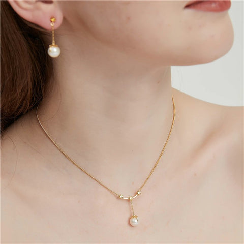 YISIXICI XL13140014 Pearl Pendant Necklace S925 Silver Neck Jewelry Women's Birthday Gift