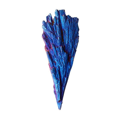 10Pcs / Pack Peacock Feather Style Natural Black Tourmaline Electroplated Colored Tourmaline Pendant, 3cm 5-10g