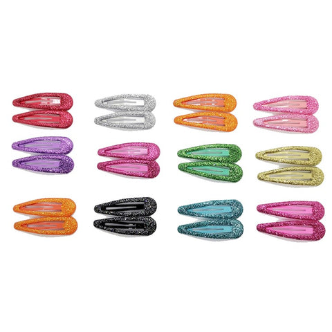 BBJ 100Pcs/Set Glitter Snap Hair Clips Non-slip Cute Hair Clip Metal Barrettes Kawaii Hair Accessories for Girls Toddlers