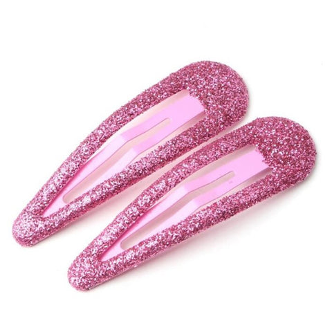 BBJ 100Pcs/Set Glitter Snap Hair Clips Non-slip Cute Hair Clip Metal Barrettes Kawaii Hair Accessories for Girls Toddlers