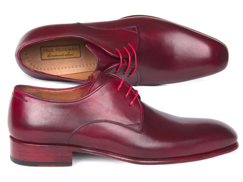 Paul Parkman Burgundy Hand Painted Derby Shoes (ID#633BRD72)