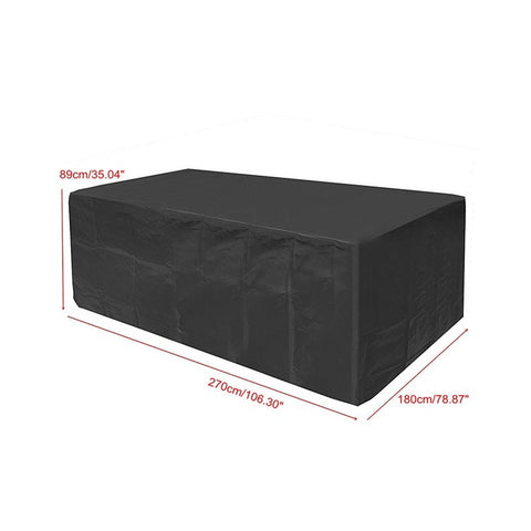 Garden Furniture Cover 210D Oxford Cloth Windproof Patio Table Cover with Buckle