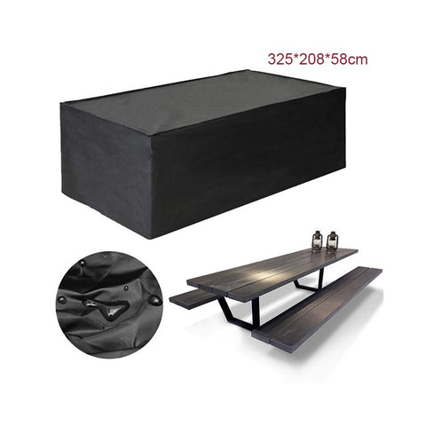 Garden Furniture Cover 210D Oxford Cloth Windproof Patio Table Cover with Buckle