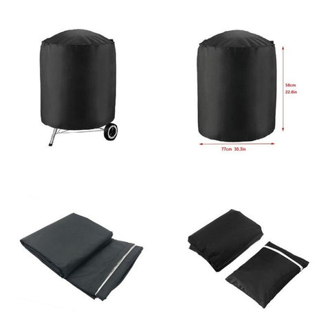 BBQ Grill Cover 210D Oxford Cloth Waterproof Outdoor Garden Barbecue Protecto