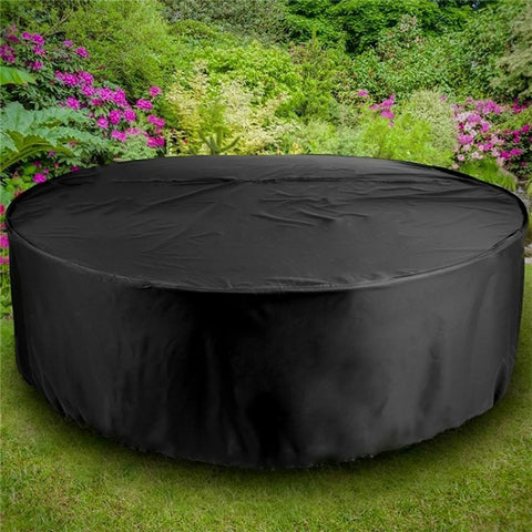 Dustproof Waterproof Outdoor Garden Round Table Cover 210T Polyester Furniture Cover