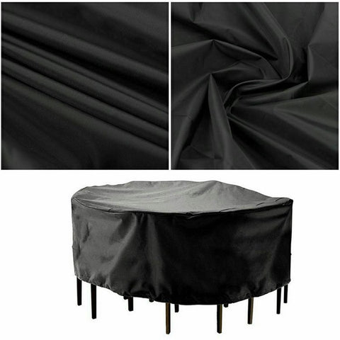 Dustproof Waterproof Outdoor Garden Round Table Cover 210T Polyester Furniture Cover