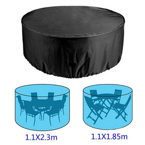 Dustproof Waterproof Outdoor Garden Round Table Cover 210T Polyester Furniture Cover