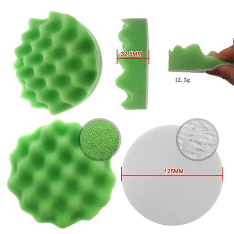 9Pcs CarPolishing Sponge Set Auto Polishing Pad Kit for Car Cleaning