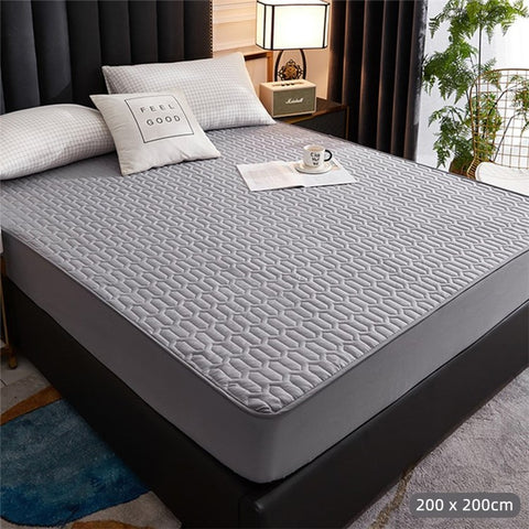 Waterproof Mattress Protector Quilted Fitted Sheet Moisture Dust Proof For Home Use
