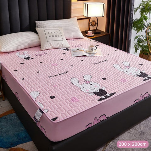 Waterproof Mattress Protector Quilted Fitted Sheet Moisture Dust Proof For Home Use