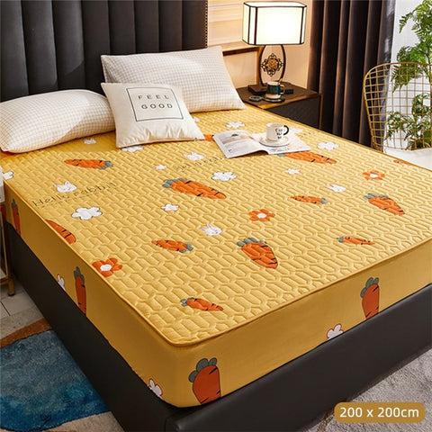 Waterproof Mattress Protector Quilted Fitted Sheet Moisture Dust Proof For Home Use