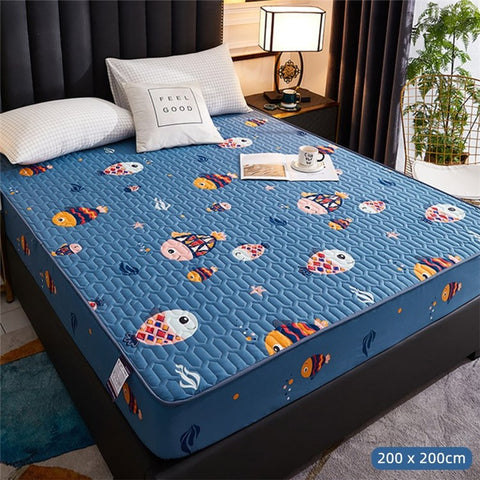 Waterproof Mattress Protector Quilted Fitted Sheet Moisture Dust Proof For Home Use