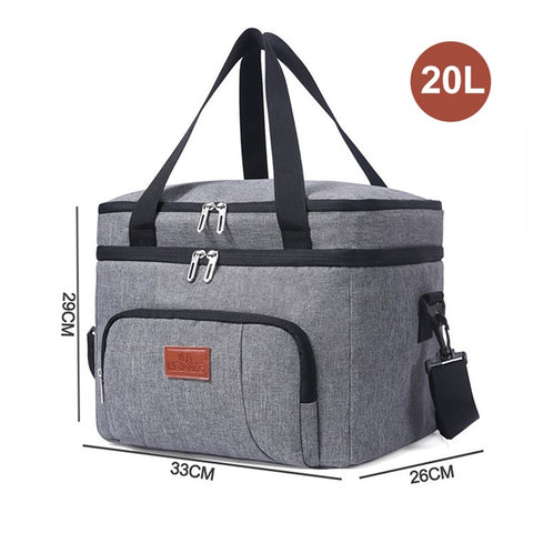 Double-Layer Water-resistant Large Capacity Lunch Food Storage Box for Camping Picnic