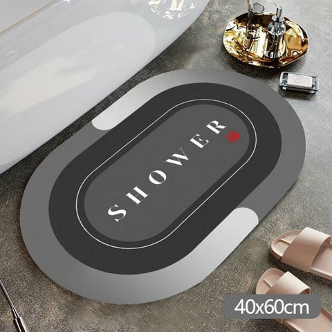 Quick Dry Bath Mat Soft Comfortable Diatom Mud Bathroom Floor Carpet Non-Slip Bath Rug