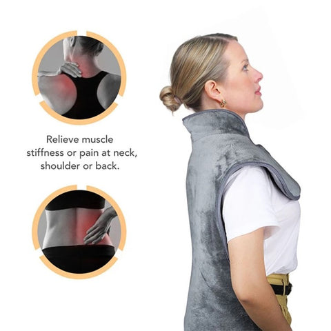Electric Heating Pad with 6 Level Heat Settings for Back Neck Shoulder Pain Relief (With UL CE PSE ROHS)