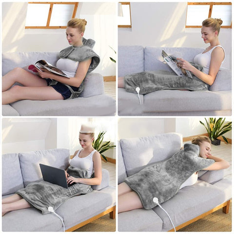 Electric Heating Pad with 6 Level Heat Settings for Back Neck Shoulder Pain Relief (With UL CE PSE ROHS)