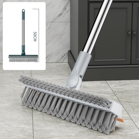 3 in 1 Cleaning Scrub Brush Stiff Bristle Floor Brush Scrubber for Bathroom Kitchen Wall