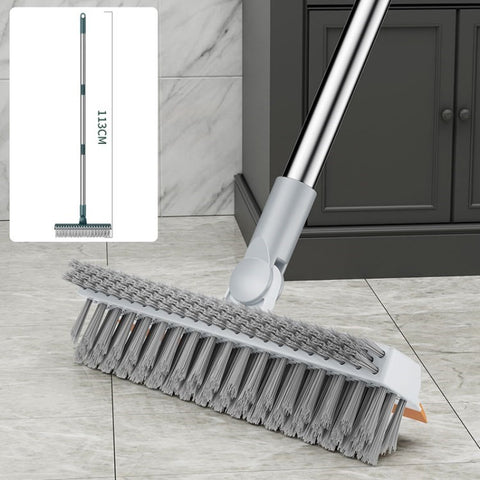 3 in 1 Cleaning Scrub Brush Stiff Bristle Floor Brush Scrubber for Bathroom Kitchen Wall