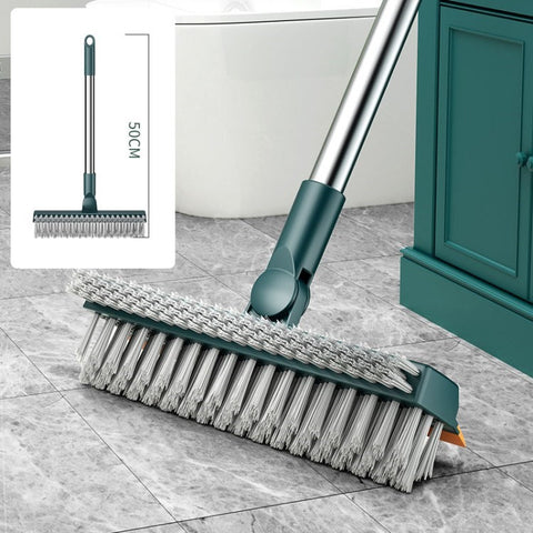 3 in 1 Cleaning Scrub Brush Stiff Bristle Floor Brush Scrubber for Bathroom Kitchen Wall
