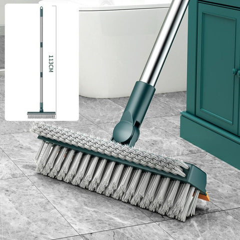 3 in 1 Cleaning Scrub Brush Stiff Bristle Floor Brush Scrubber for Bathroom Kitchen Wall