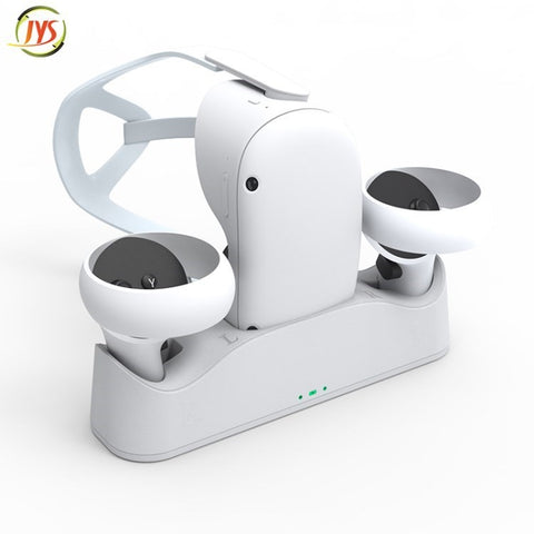 JYS Charging Dock for Oculus Quest 2 Headset Stand Controller Mount with Batteries