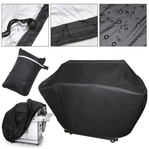 Outdoors BBQ Gas Grill Cover Waterproof 420D Polyester Stove Cover with Adjustable Hem Drawstring