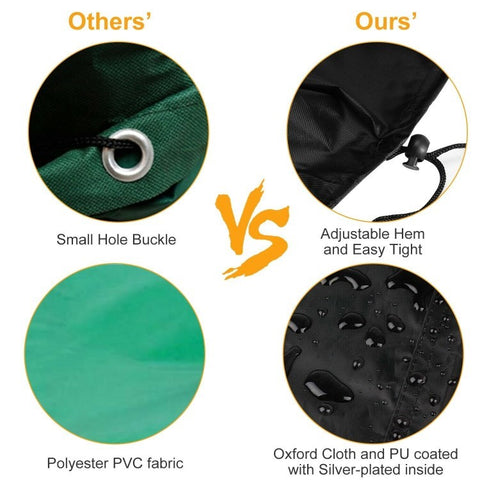 Outdoors BBQ Gas Grill Cover Waterproof 420D Polyester Stove Cover with Adjustable Hem Drawstring