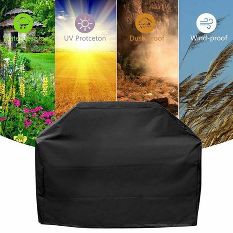 Outdoors BBQ Gas Grill Cover Waterproof 420D Polyester Stove Cover with Adjustable Hem Drawstring