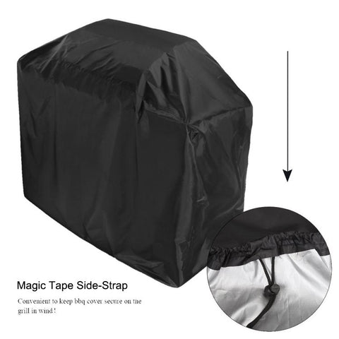 Outdoors BBQ Gas Grill Cover Waterproof 420D Polyester Stove Cover with Adjustable Hem Drawstring