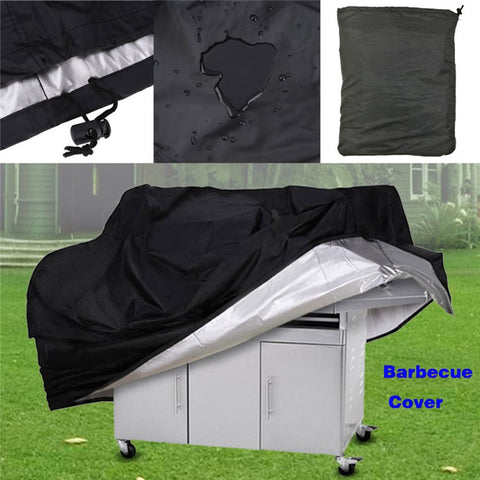 Outdoors BBQ Gas Grill Cover Waterproof 420D Polyester Stove Cover with Adjustable Hem Drawstring